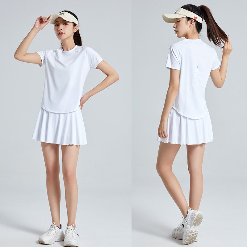 Summer Golf Clothing - 2 ชิ้นชุดกระโปรงเทนนิสผู้หญิงฤดูร้อนชุดกีฬาฟิตเนสชุดสกอร์ตชุดกอล์ฟชุดกีฬาชุดออกกำลังกายเสื้อผ้า