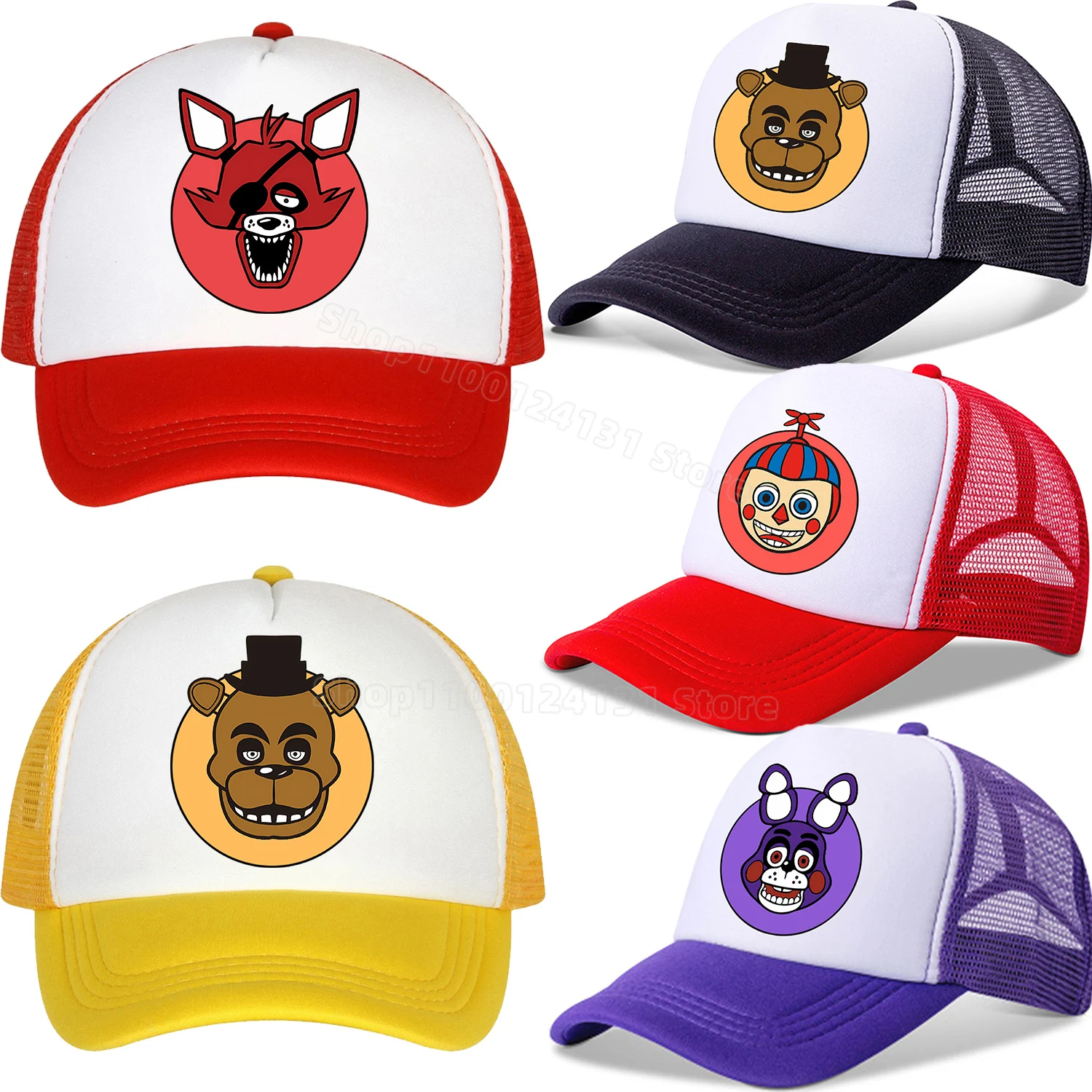 Summer Nights Clothing - หมวกเบสบอล Five Nights At Freddy's สำหรับเด็กและผู้ใหญ่
