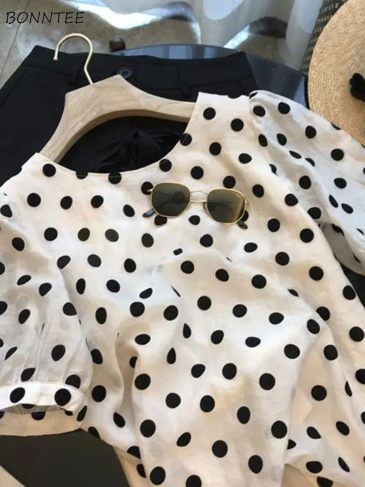 Summer Clothing Aesthetic - Polka Dot เสื้อผู้หญิงฤดูร้อน Tender Vintage Office