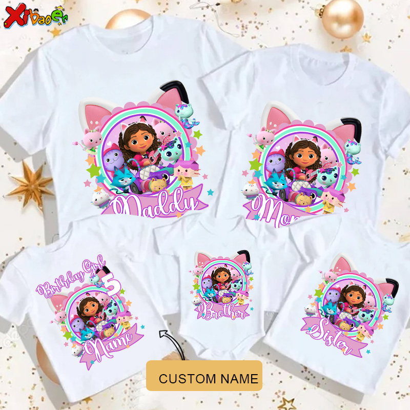 Summer Clothing Toddler - เสื้อยืดวันเกิดสำหรับเด็กผู้หญิง ชื่อส่วนตัว เจ้าหญิง ชุดครอบครัวเข้าชุดกัน ปาร์ตี้ เสื้อยืดเด็กวัยหัดเดิน
