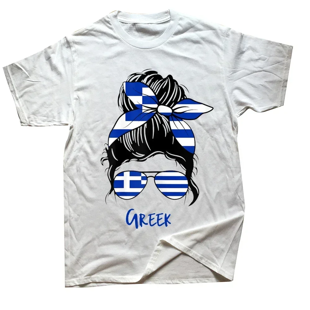 Summer Clothing For Greece - เสื้อยืดลายกรีกตลกๆ สไตล์ฤดูร้อน รุ่นใหม่ปี 2025 ผ้าคอตตอน แบรนด์