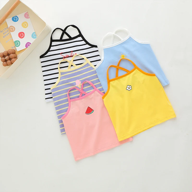 Summer Clothing Toddler - เด็กฤดูร้อนเสื้อผ้าเด็กทารกการ์ตูนน่ารัก Tank Top เด็กเกาหลีเสื้อกั๊กหวานน่ารักเสื้อยืด 2024 สาวน้อยเครื่องแต่งกาย