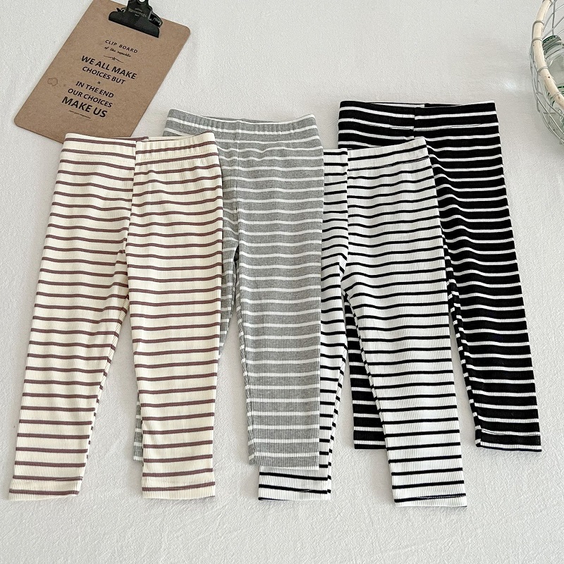 Summer Clothing Toddler - เสื้อผ้าเด็ก 0-6 ปี กางเกงเด็ก ลายทาง ผ้าฝ้าย