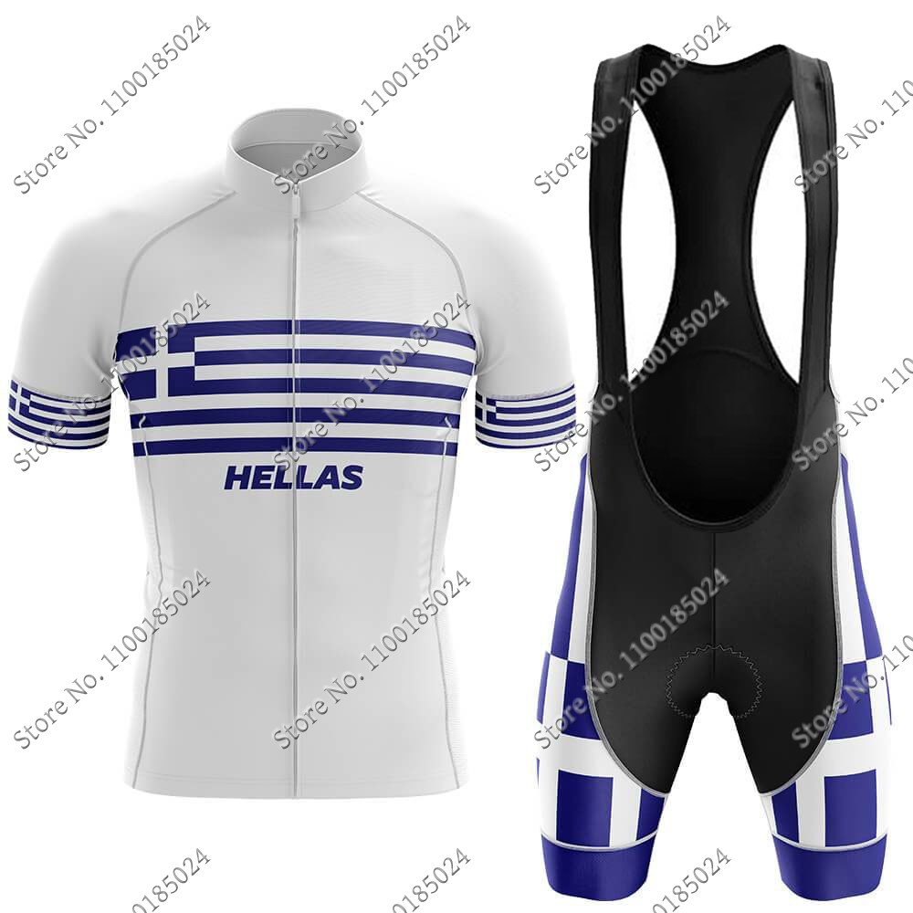 Summer Clothing For Greece - Hellas ทีมขี่จักรยาน Jersey ชุดกรีซขี่จักรยานเสื้อผ้าจักรยานเสื้อจักรยานกางเกงขาสั้น MTB Maillot