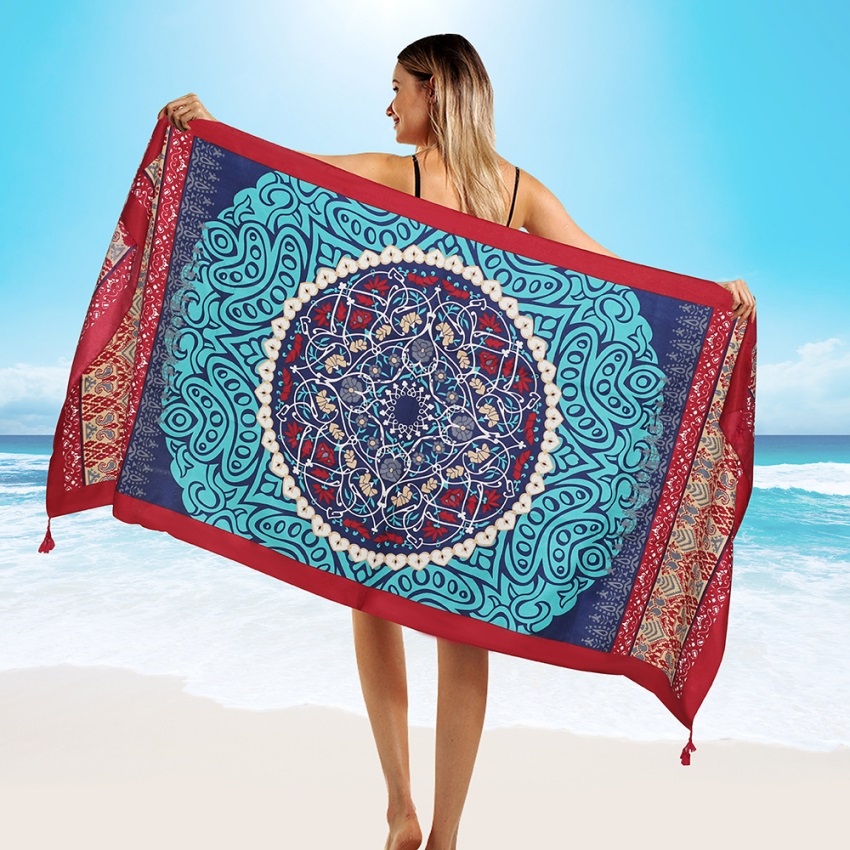 Sarong Pareo Wrap - 2018 ใหม่ 90x180 ซม.ผ้าฝ้าย Pareo Beach