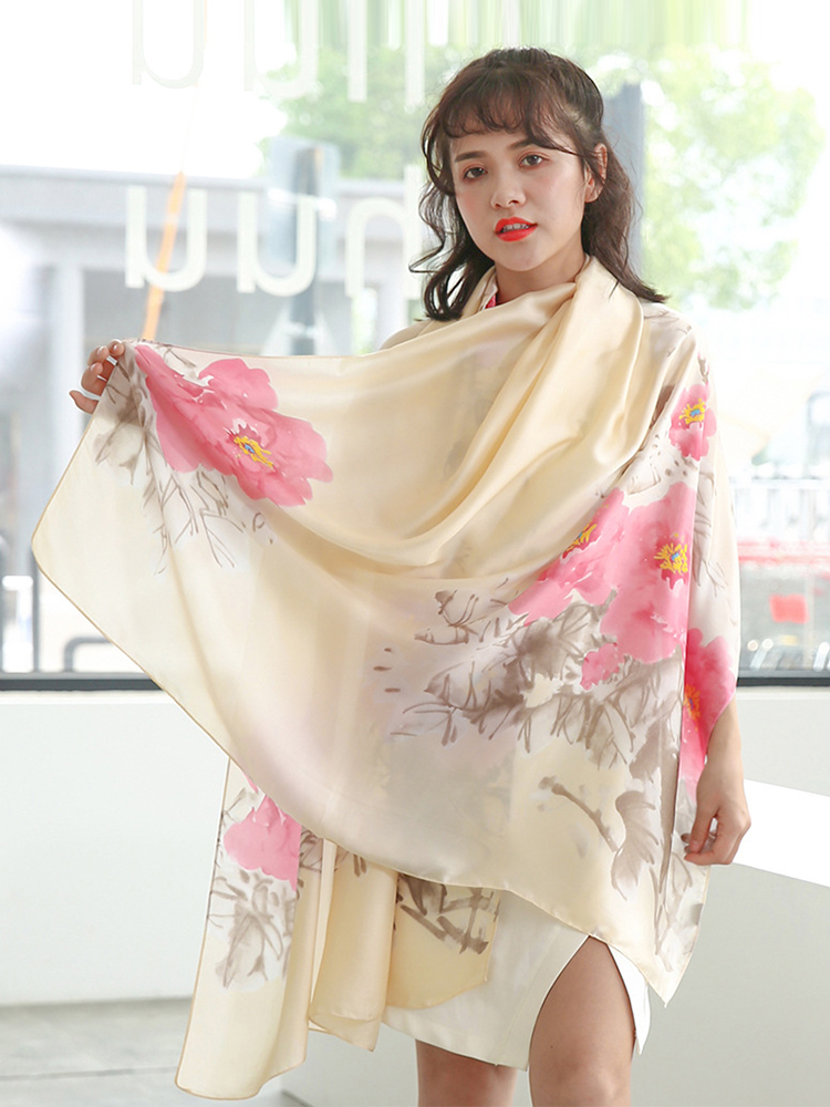 Sarong Pareo Wrap - คุณภาพสูง Elegant ผู้หญิงผ้าไหมผ้าพันคอ Sarong Beach Wrap