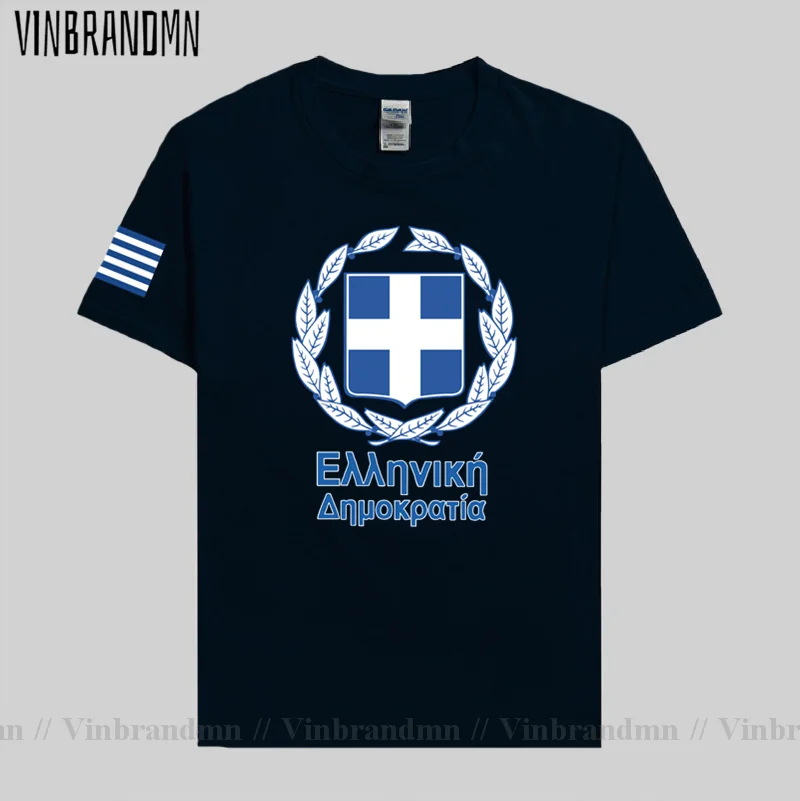 Summer Clothing For Greece - กรีซผู้ชายTเสื้อแฟชั่น 2021 Jersey Nationทีมผ้าฝ้ายเสื้อยืดออกกําลังกายแบรนด์เสื้อผ้าTeeประเทศธงกรีกเสื้อ