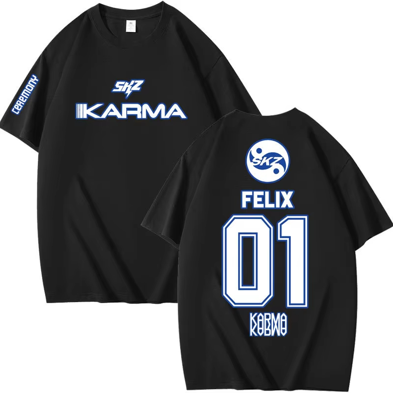 Summer Clothing Aesthetic - เสื้อยืดแขนสั้น Kpop KARMA สไตล์ฮาราจูกุ ลายกราฟิกวินเทจ สำหรับผู้หญิงและผู้ชาย