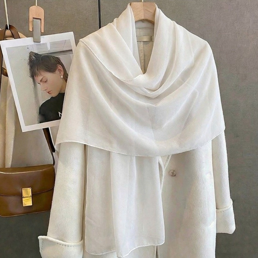 ผ้าคลุมไหล่บางสีพื้น ผ้าชีฟองร - Sarong Pareo Wrap บทวิจารณ์และราคา