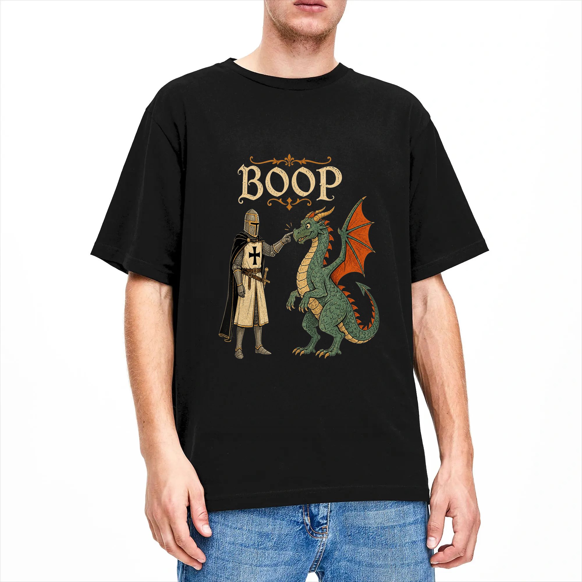 เสื้อยืดสตรีทแวร์ลายมังกรสุดฮา - Summer Knights Clothing บทวิจารณ์และราคา