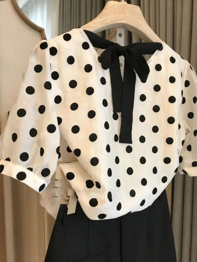 Polka Dot เสื้อผู้หญิงฤดูร้อน  - Summer Clothing Aesthetic บทวิจารณ์และราคา