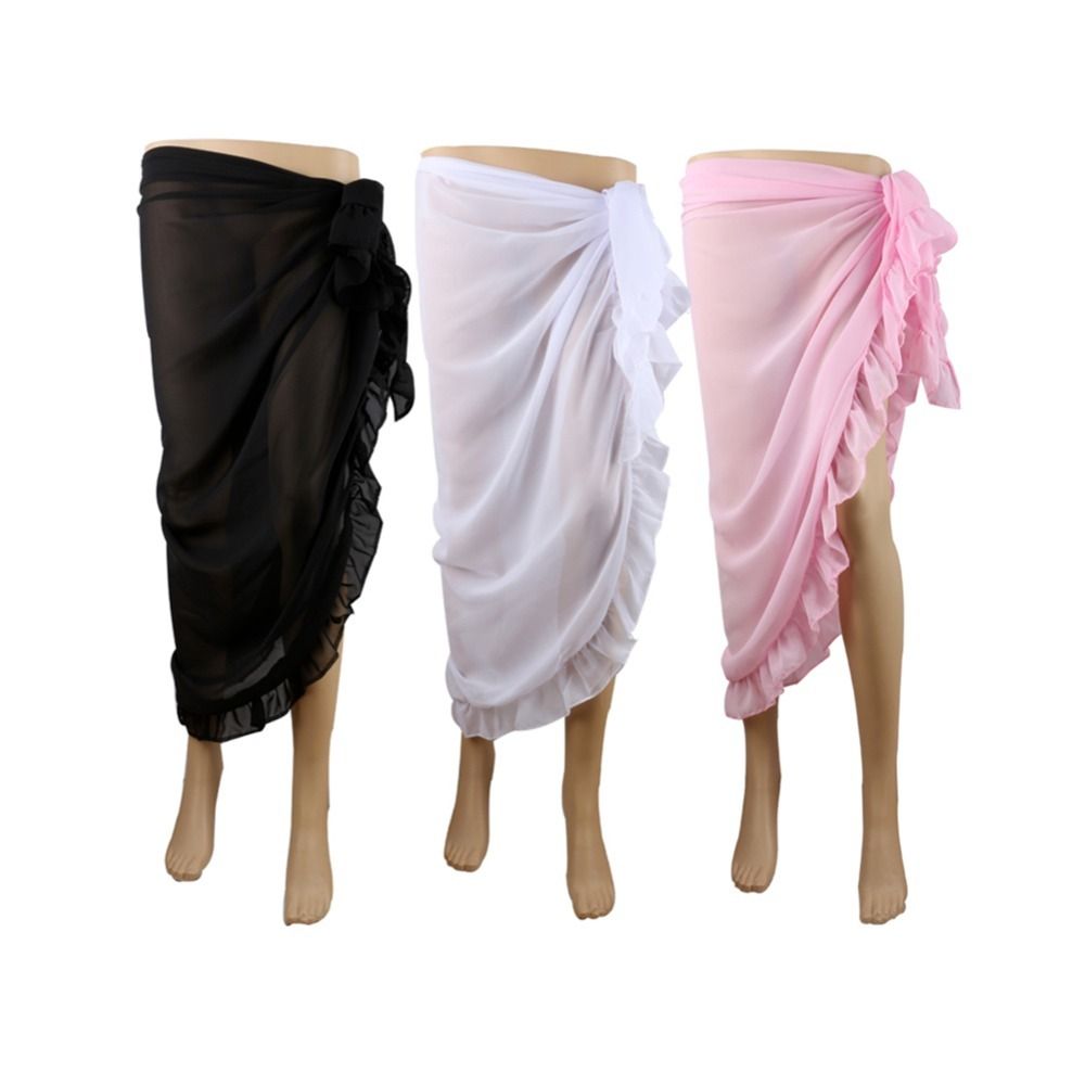 ผ้าพันคอแบบมีระบาย ดีไซน์ผ้าซา - Sarong Pareo Wrap บทวิจารณ์และราคา