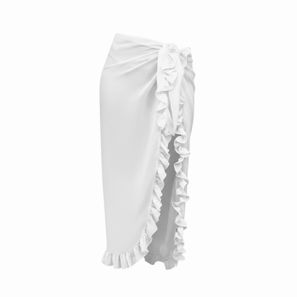 ผ้าพันคอแบบมีระบาย ดีไซน์ผ้าซา - Sarong Pareo Wrap บทวิจารณ์และราคา