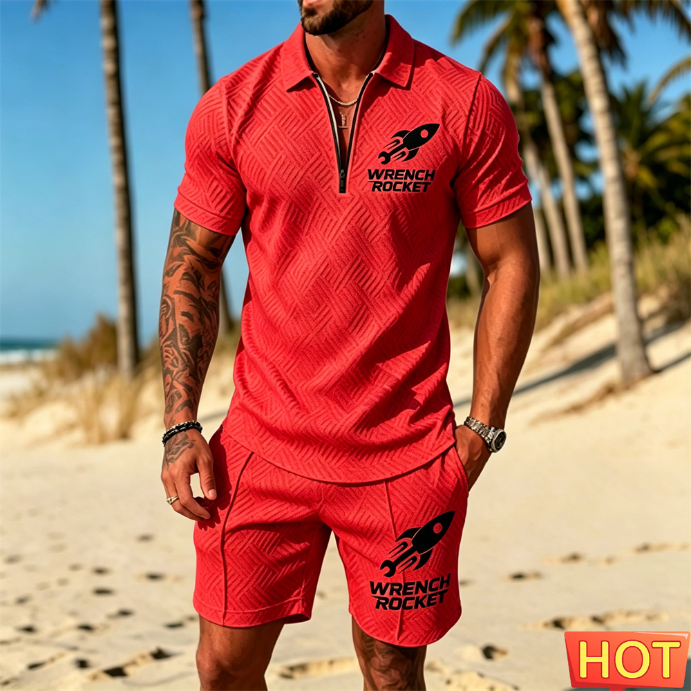 ชุดเซ็ตโปโลลำลองสำหรับผู้ชาย ช - Summer Clothing Vacation บทวิจารณ์และราคา