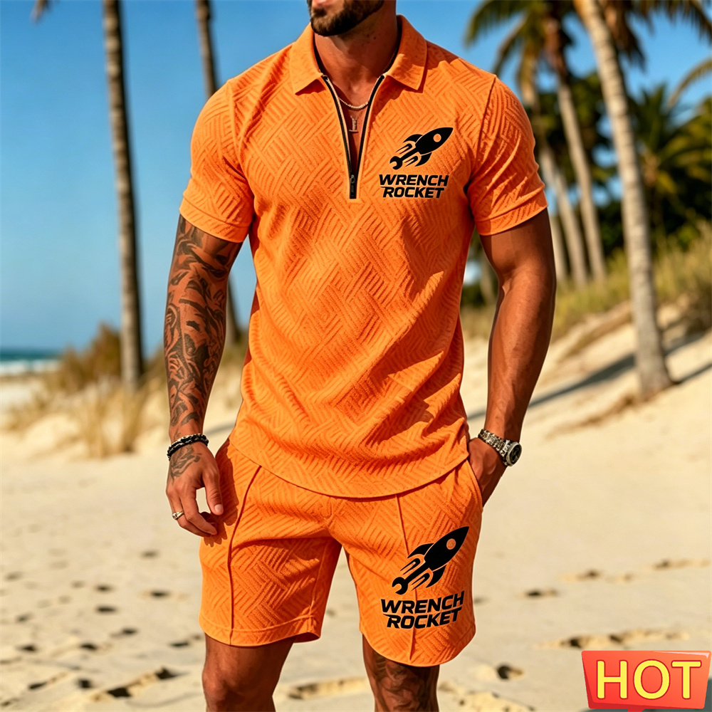 ชุดเซ็ตโปโลลำลองสำหรับผู้ชาย ช - Summer Clothing Vacation บทวิจารณ์และราคา