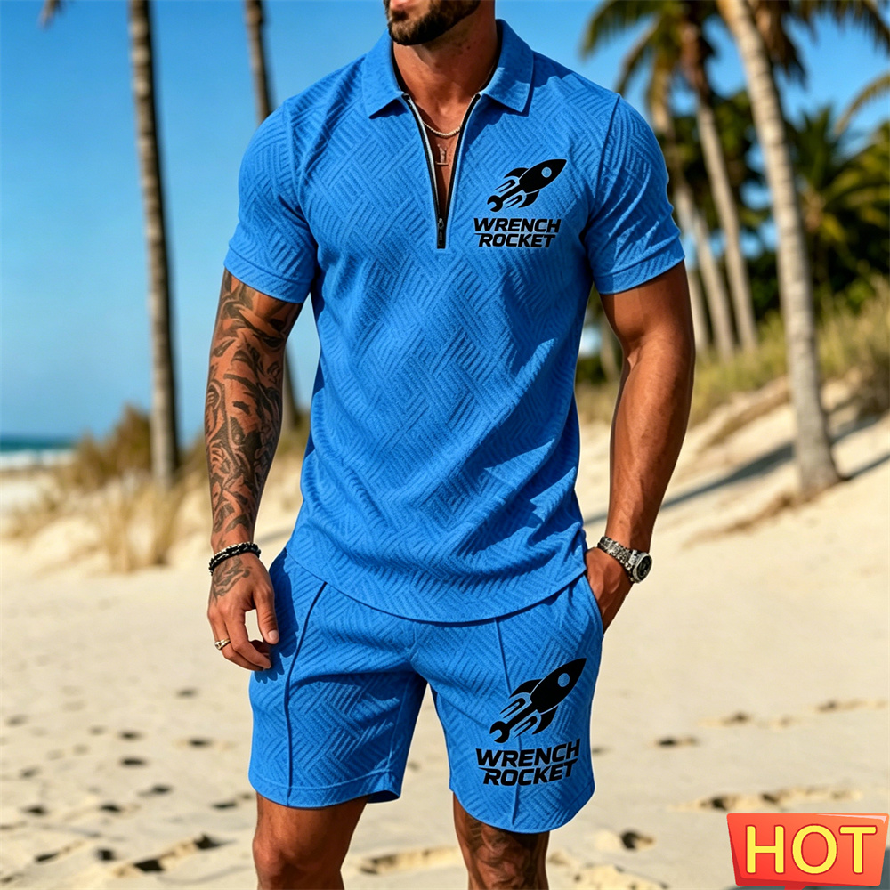 ชุดเซ็ตโปโลลำลองสำหรับผู้ชาย ช - Summer Clothing Vacation บทวิจารณ์และราคา