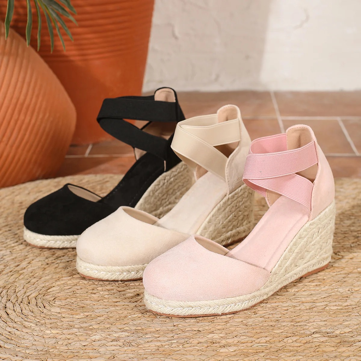 รองเท้าส้นเตารีดแบบสวมสำหรับผู - Espadrille Sandal Women บทวิจารณ์และราคา