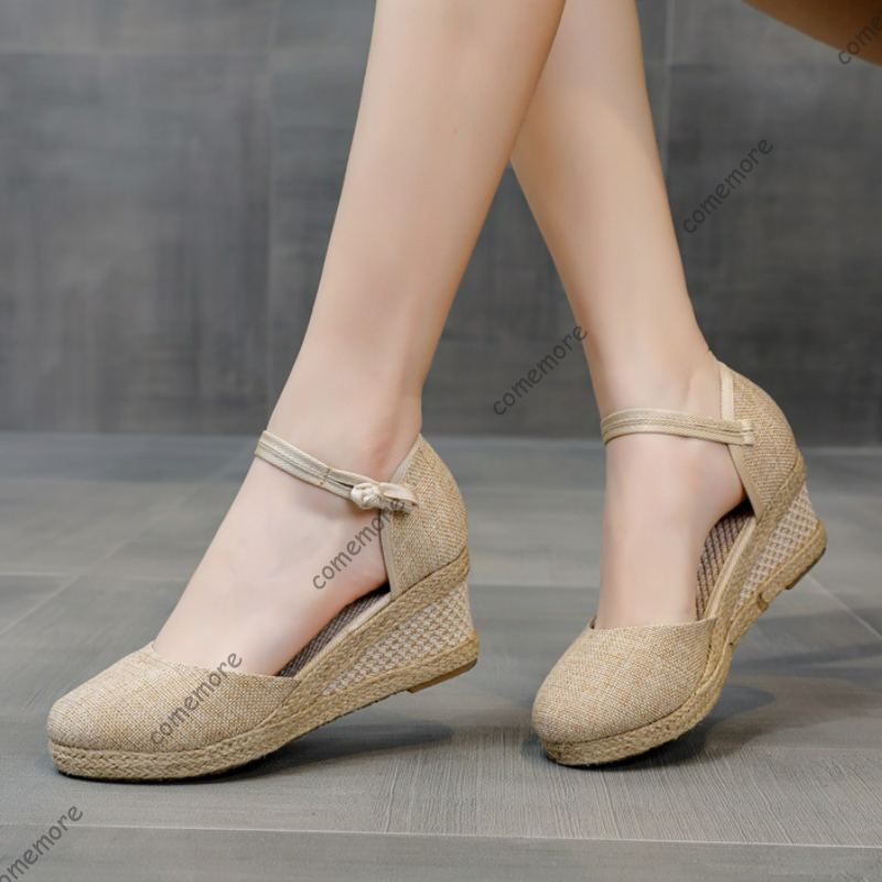 Comemore รองเท้าแตะส้นสูงรองเท - Espadrille Sandal Women บทวิจารณ์และราคา