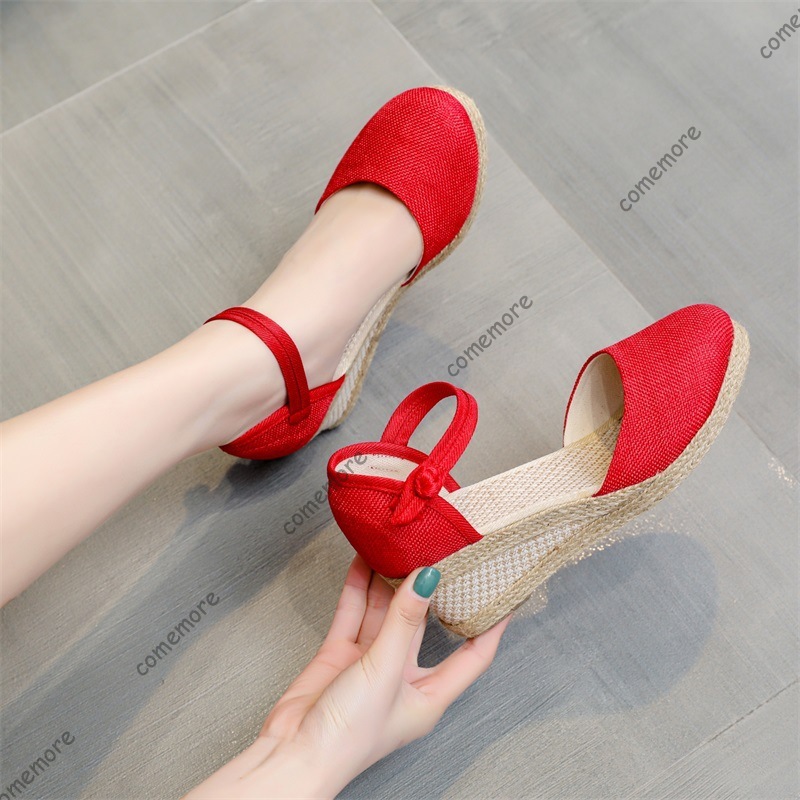 Comemore รองเท้าแตะส้นสูงรองเท - Espadrille Sandal Women บทวิจารณ์และราคา
