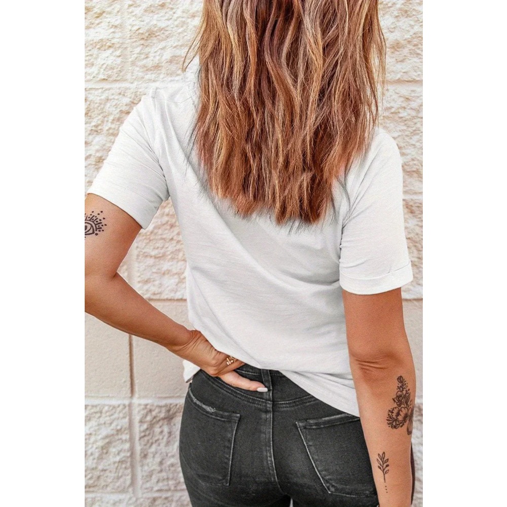 เสื้อยืดลำลองสำหรับผู้หญิงลายเ - Summer Clothing Aesthetic บทวิจารณ์และราคา