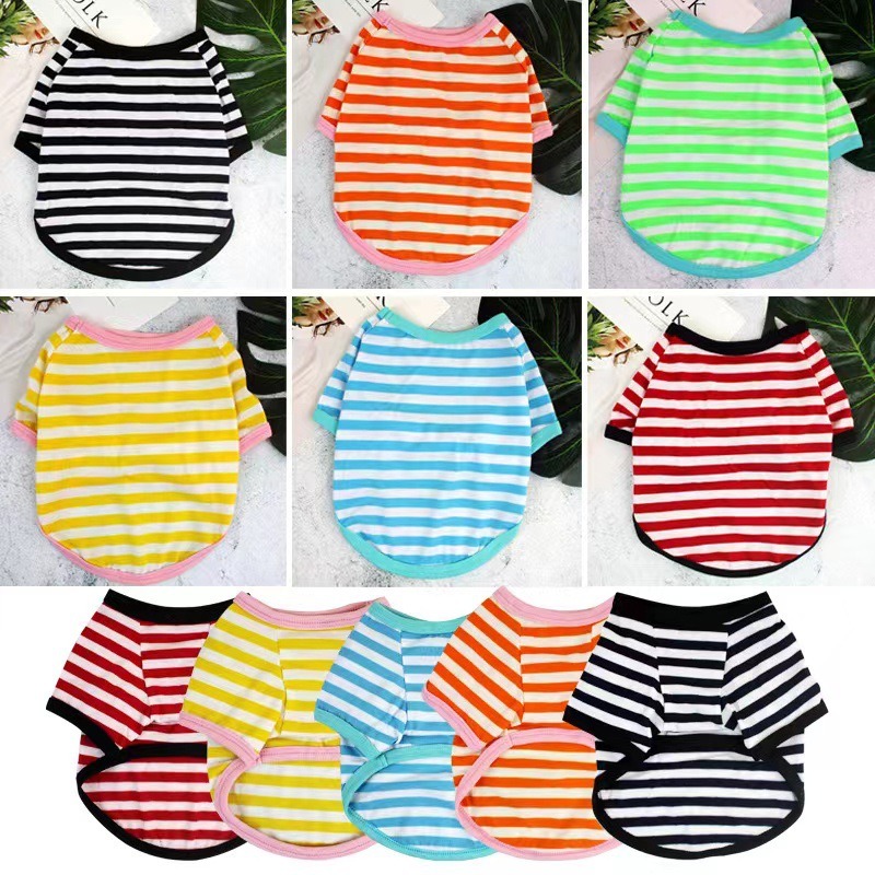 เสื้อผ้าสัตว์เลี้ยงคอกลมลายทาง - Crew Clothing Summer Jacket บทวิจารณ์และราคา