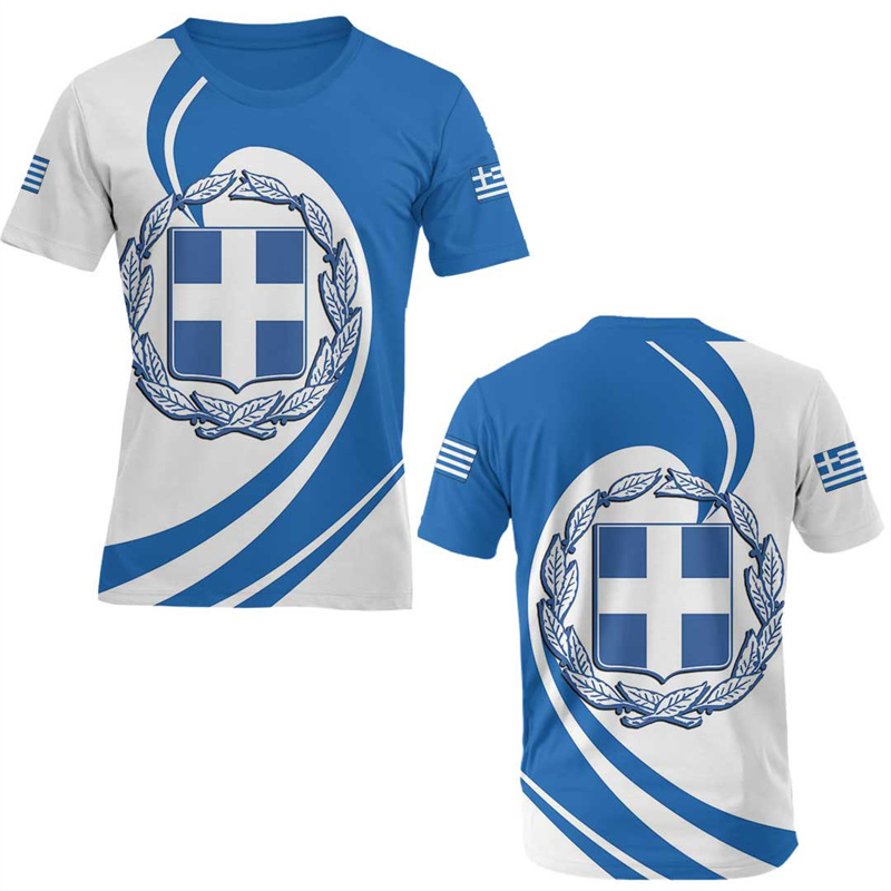 กรีซธงแผนที่ 3d พิมพ์ T เสื้ออ - Summer Clothing For Greece บทวิจารณ์และราคา