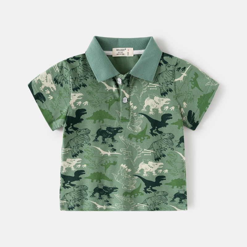 เสื้อโปโลแขนสั้นเด็กผู้ชาย ลาย - Summer Clothing Toddler บทวิจารณ์และราคา