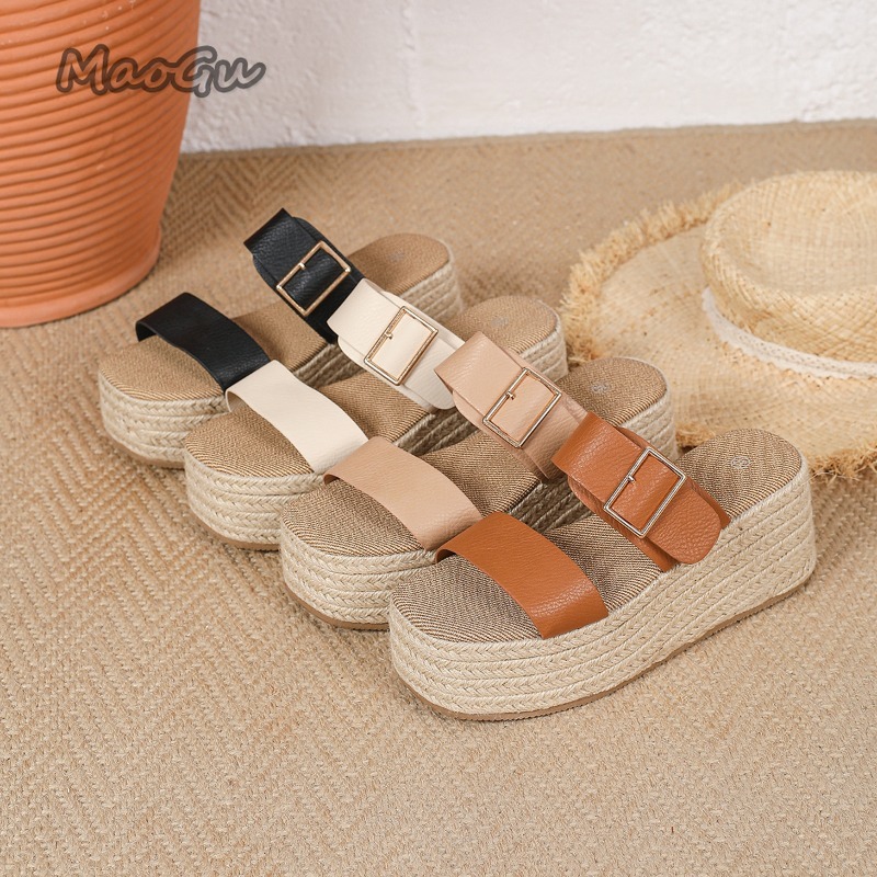รองเท้าส้นเตารีดแบบสวมสำหรับผู - Espadrille Sandal Women บทวิจารณ์และราคา