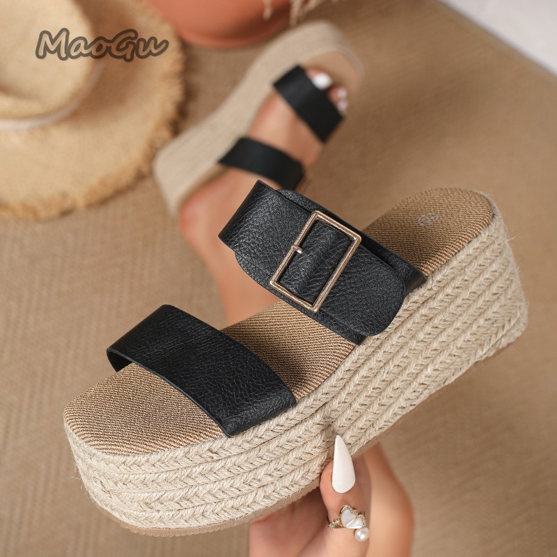 รองเท้าส้นเตารีดแบบสวมสำหรับผู - Espadrille Sandal Women บทวิจารณ์และราคา