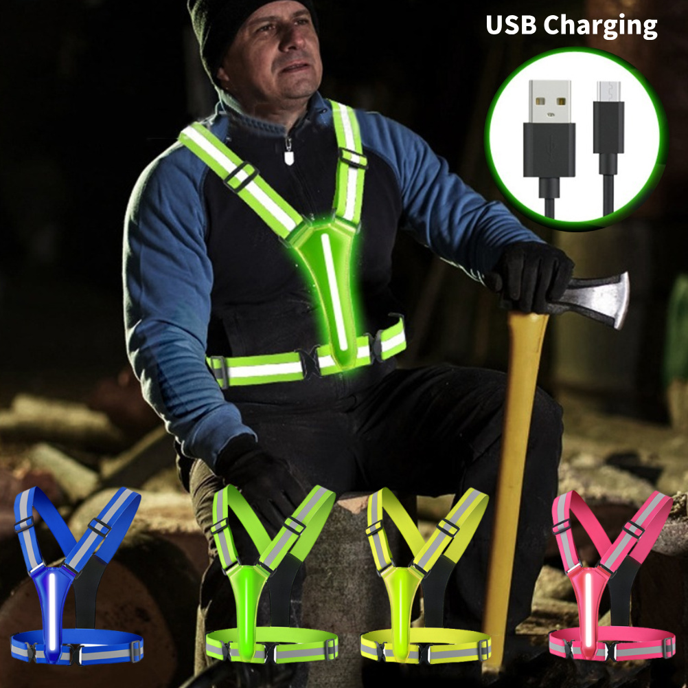 เสื้อกั๊กวิ่ง LED แบบชาร์จ USB - Summer Nights Clothing บทวิจารณ์และราคา