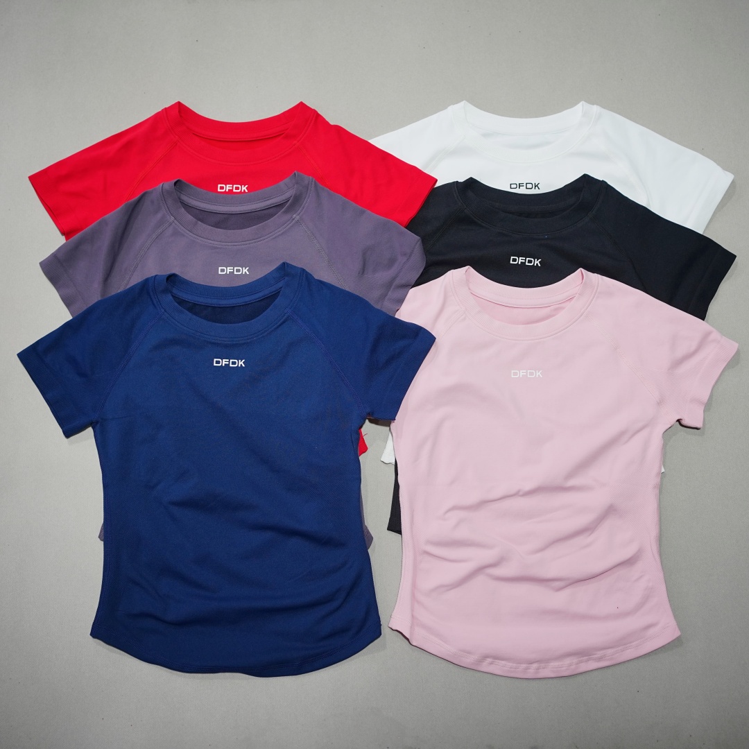 DFDK เสื้อยืดแขนสั้นผู้หญิงแบบ - Summer Yoga Clothing บทวิจารณ์และราคา