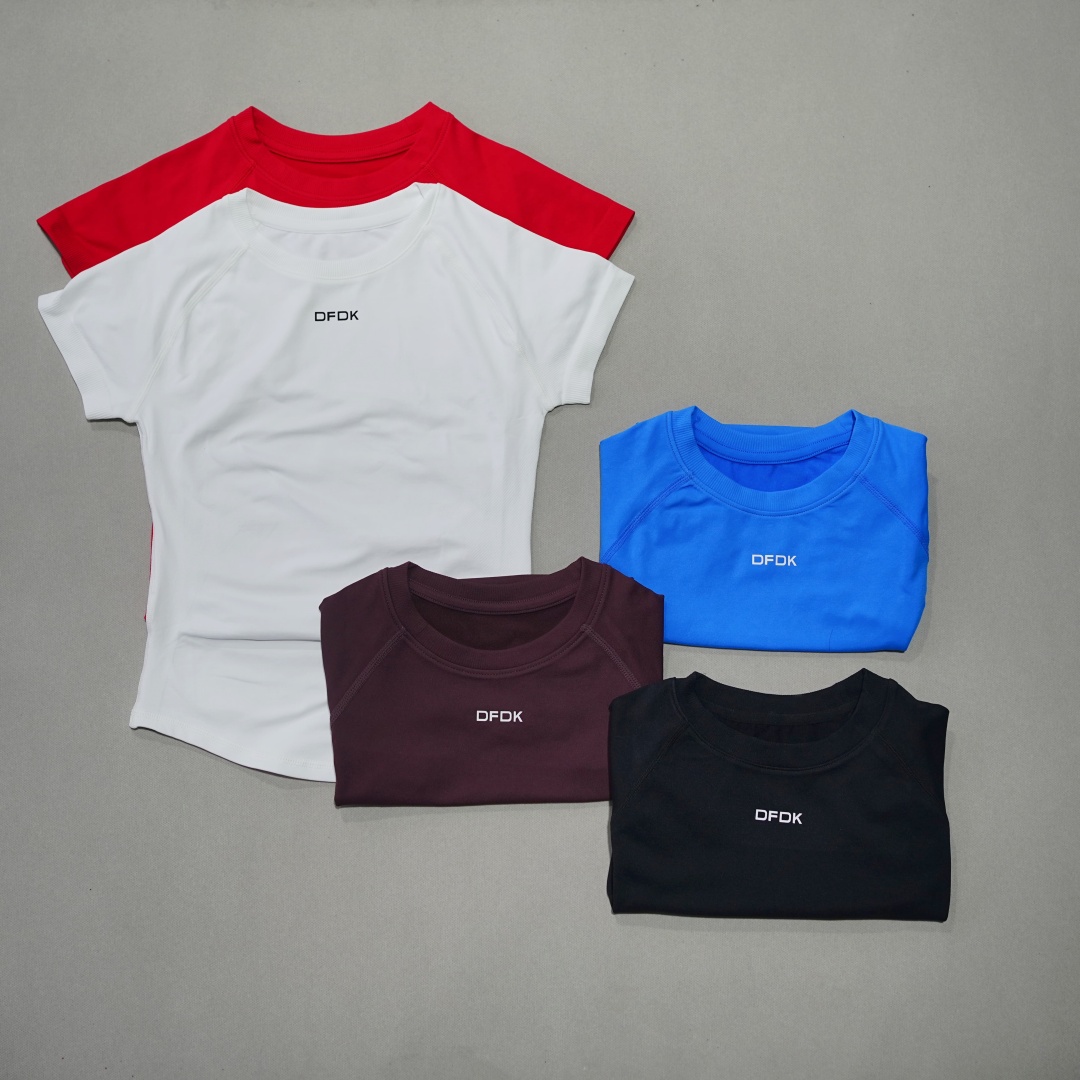 DFDK เสื้อยืดแขนสั้นผู้หญิงแบบ - Summer Yoga Clothing บทวิจารณ์และราคา