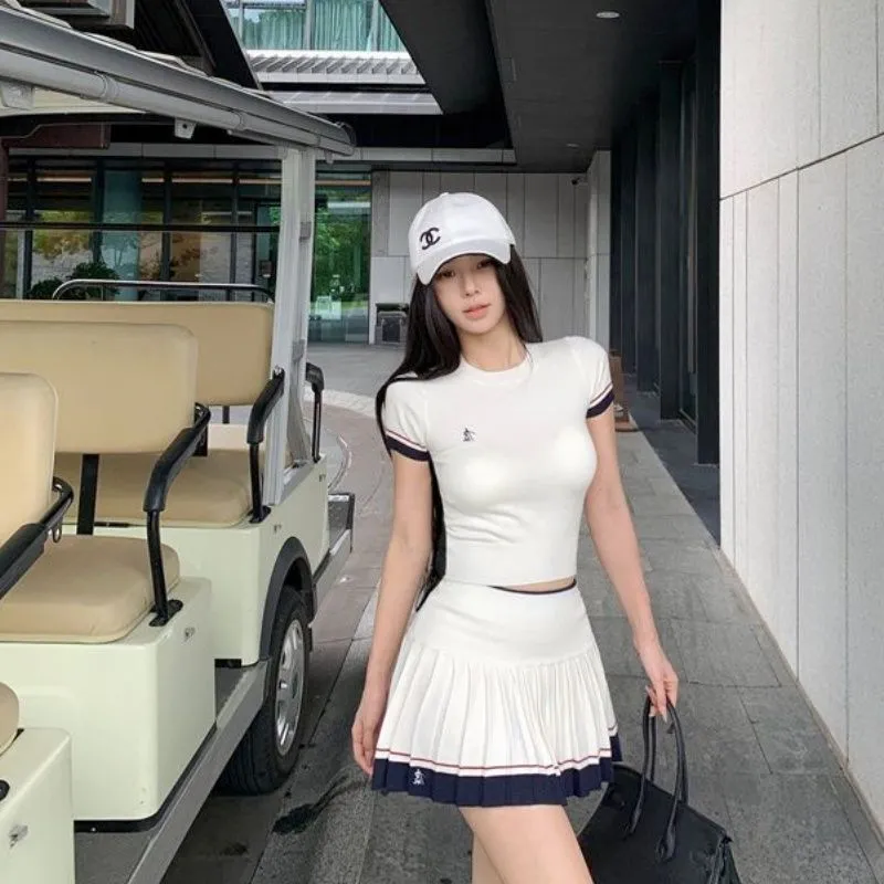 ชุดฤดูร้อนสไตล์เกาหลีแบบสองชิ้ - Summer Golf Clothing บทวิจารณ์และราคา