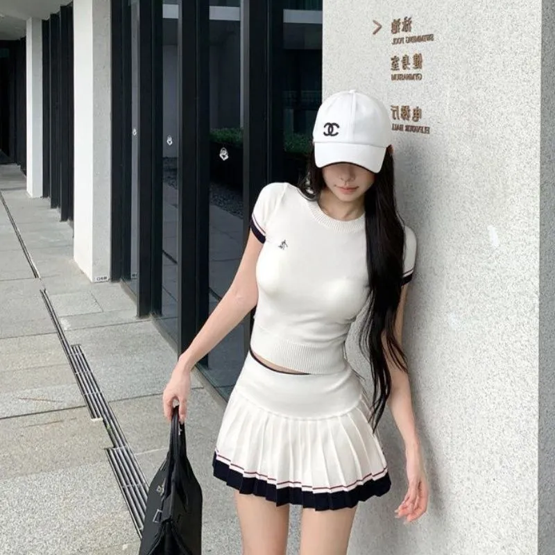ชุดฤดูร้อนสไตล์เกาหลีแบบสองชิ้ - Summer Golf Clothing บทวิจารณ์และราคา