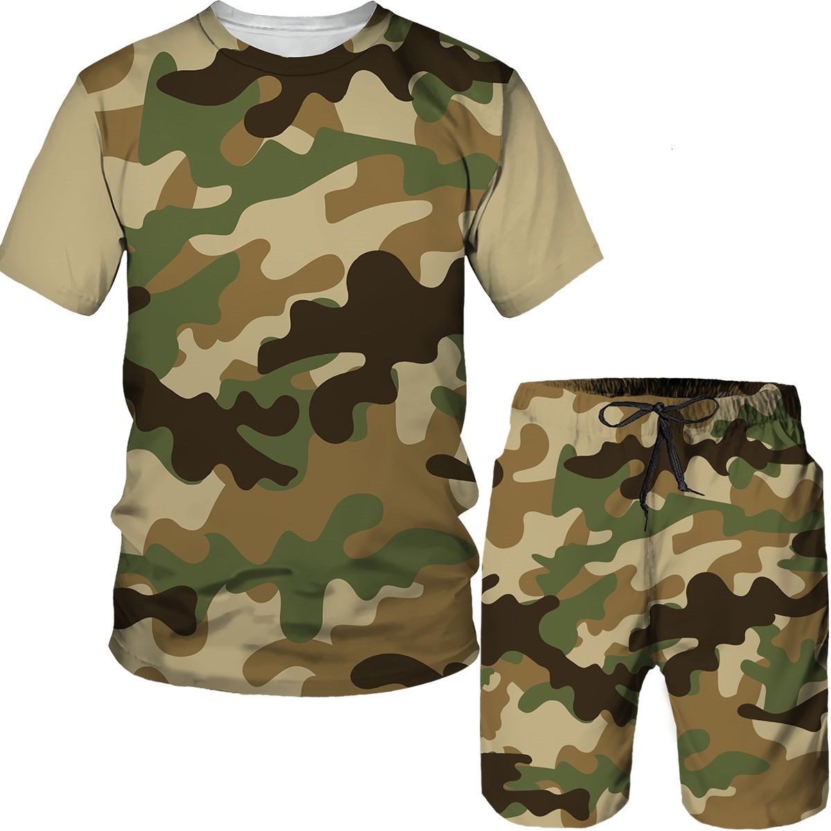 ชุดลายพรางผู้ชาย เสื้อยืดพิมพ์ - Summer Clothing Outfits บทวิจารณ์และราคา