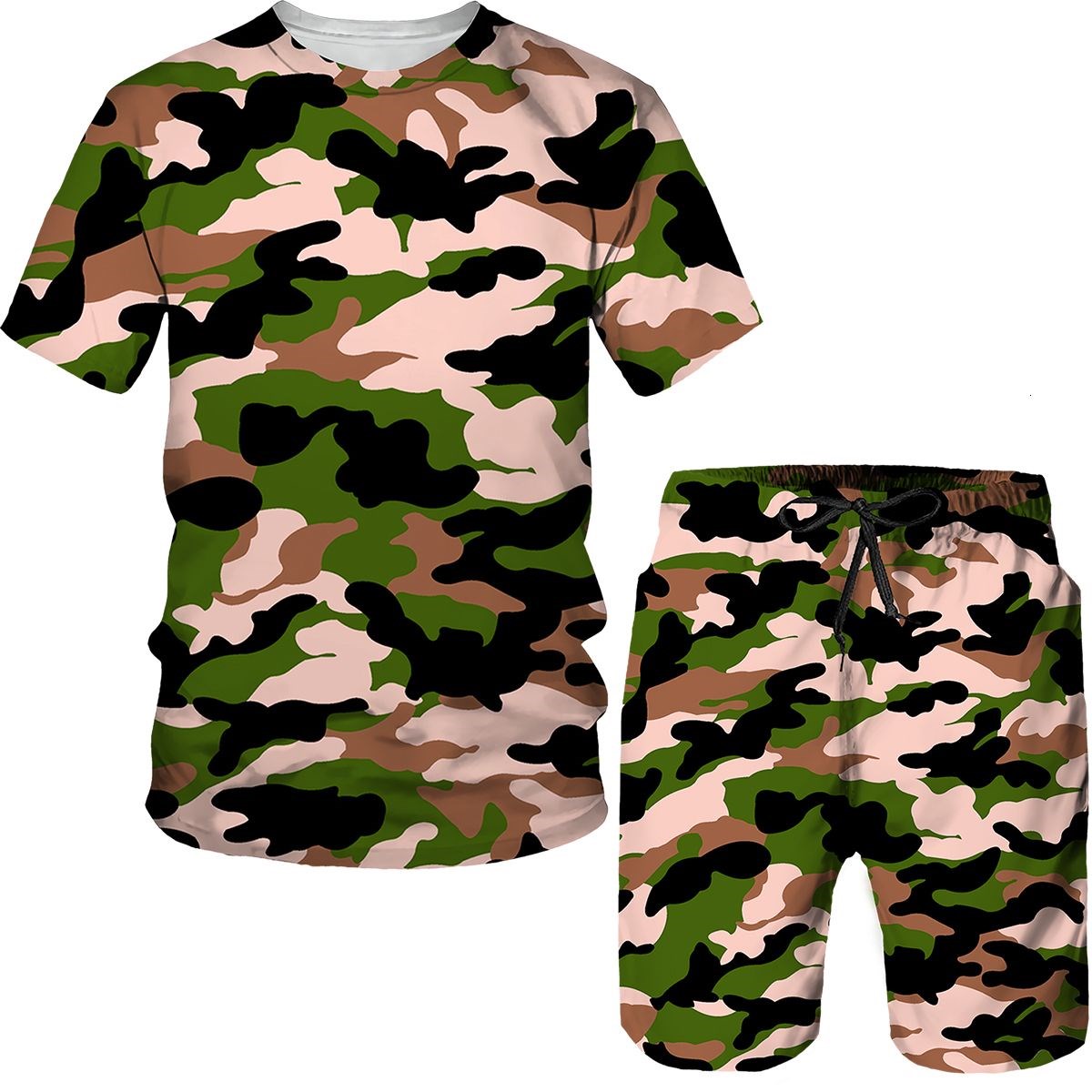 ชุดลายพรางผู้ชาย เสื้อยืดพิมพ์ - Summer Clothing Outfits บทวิจารณ์และราคา