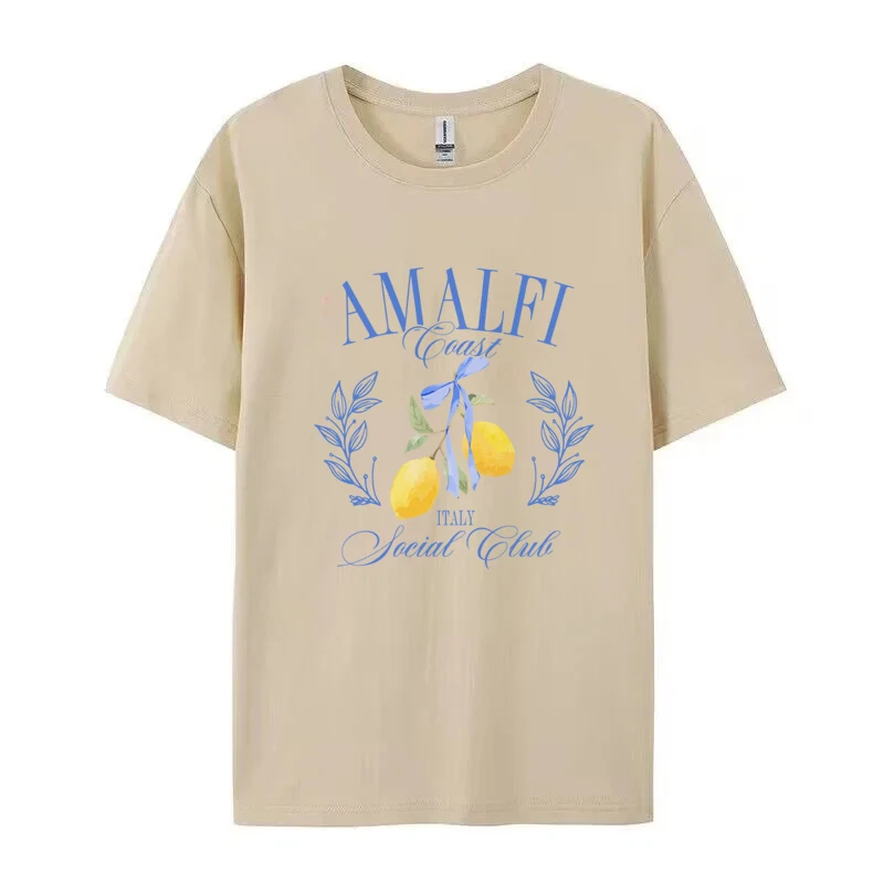 เสื้อยืดพิมพ์ลายมะนาว แขนสั้น  - Summer Clothing Aesthetic บทวิจารณ์และราคา