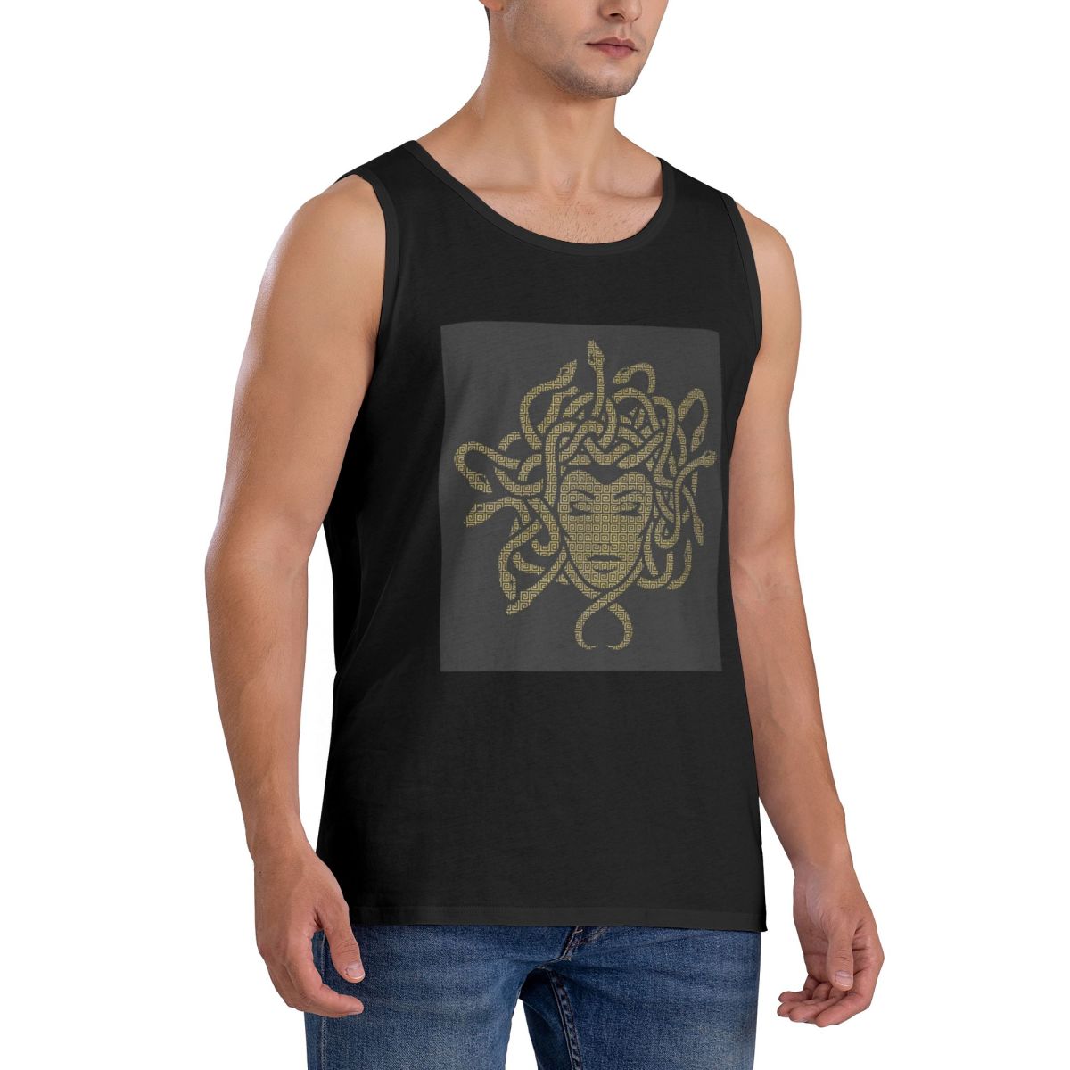 ผ้าฝ้าย 100% กรีกโบราณเมดูซ่า  - Summer Clothing For Greece บทวิจารณ์และราคา
