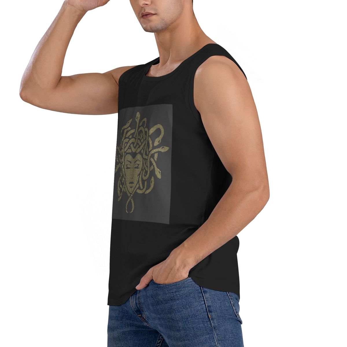 ผ้าฝ้าย 100% กรีกโบราณเมดูซ่า  - Summer Clothing For Greece บทวิจารณ์และราคา