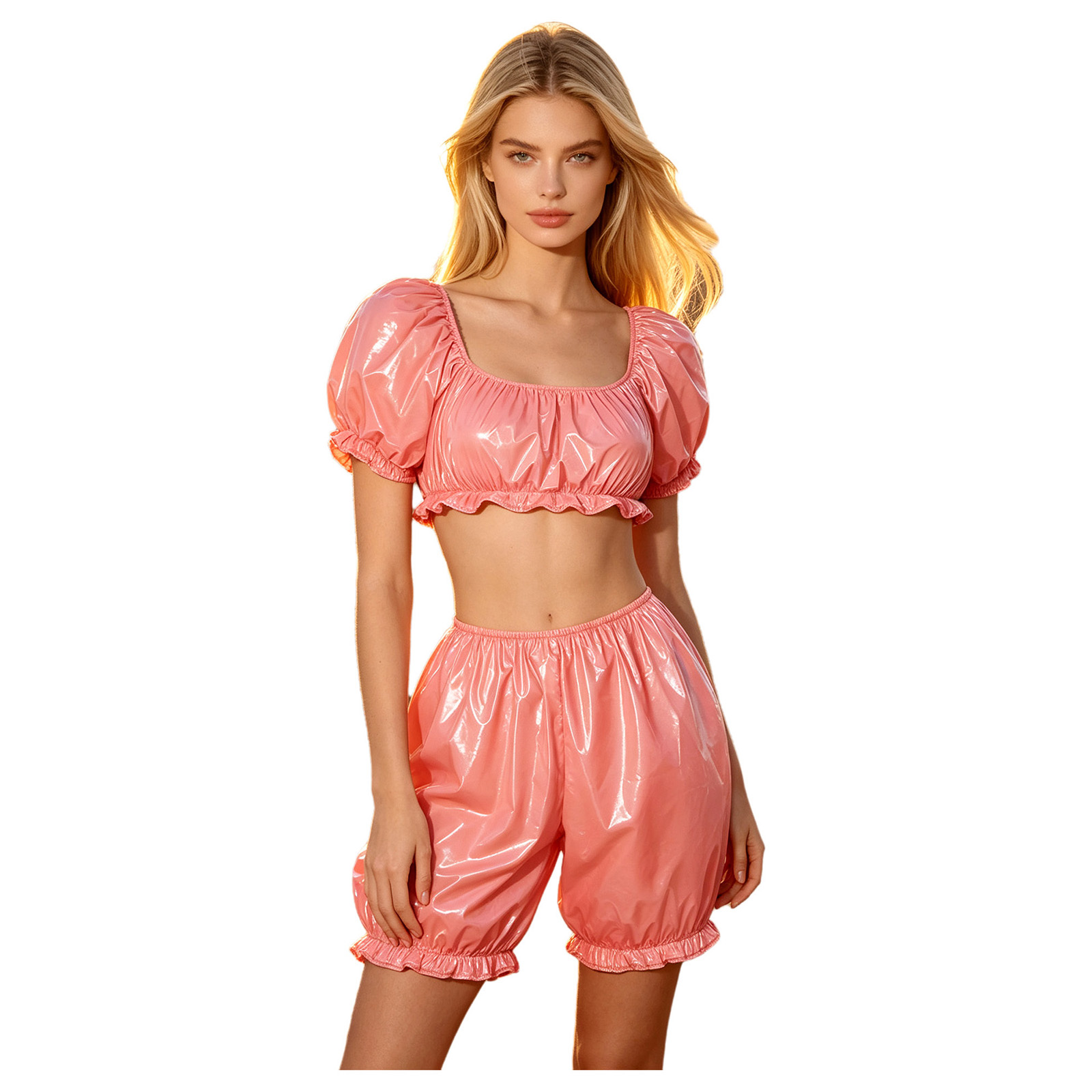 ชุดคลับแวร์หนัง PU แบบเปียกสำห - Summer Clothing Outfits บทวิจารณ์และราคา