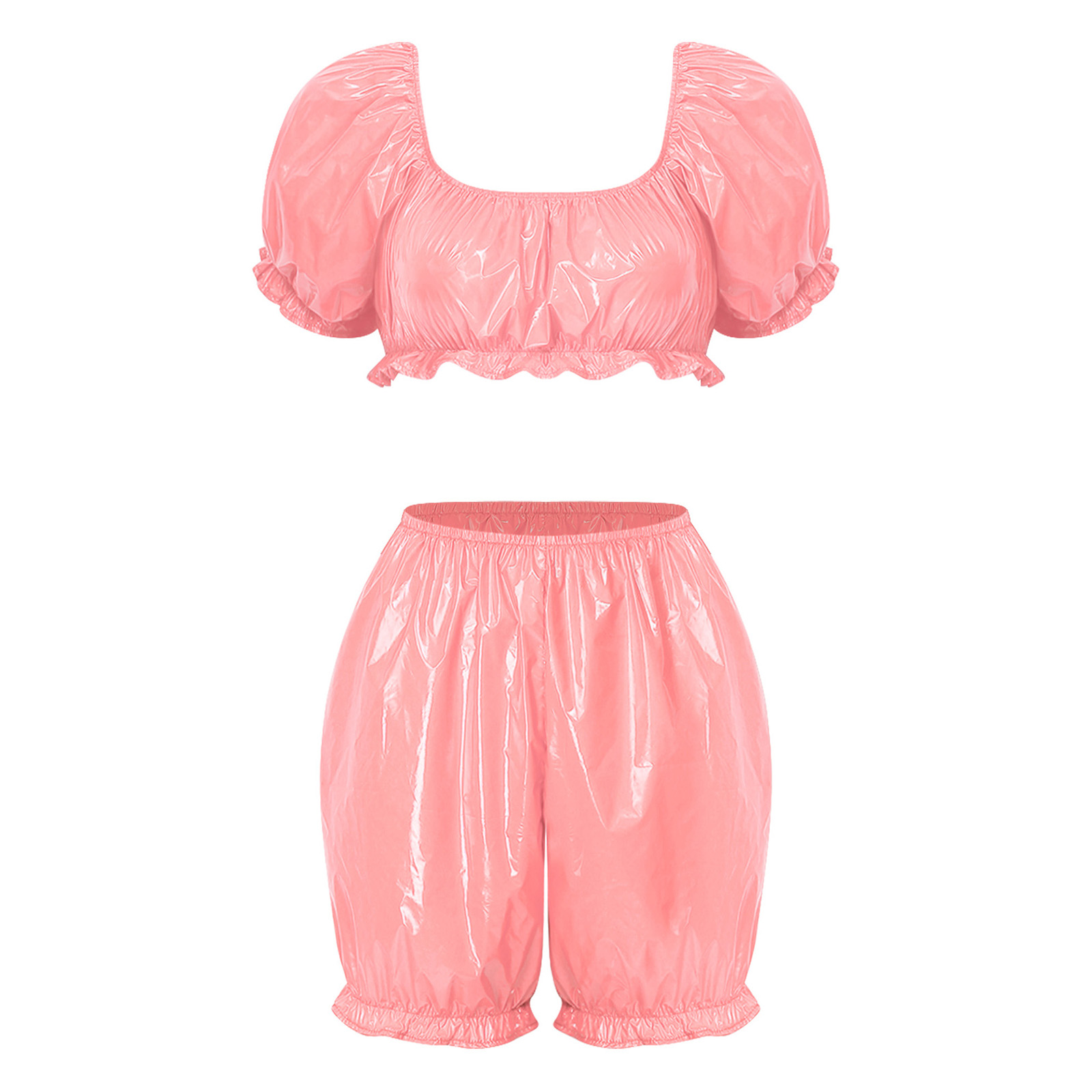 ชุดคลับแวร์หนัง PU แบบเปียกสำห - Summer Clothing Outfits บทวิจารณ์และราคา