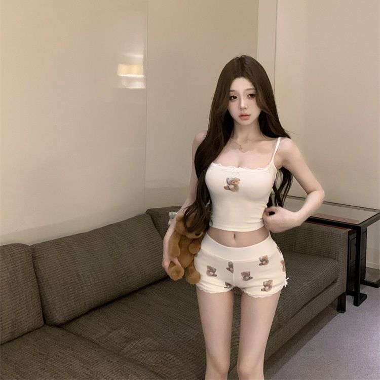 ชุดสองชิ้นเสื้อสายเดี่ยวและสั้ - Summer Clothing Aesthetic บทวิจารณ์และราคา