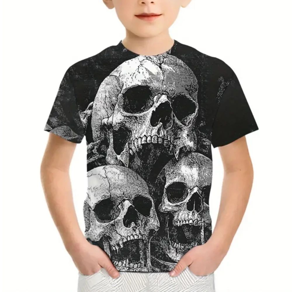 เสื้อยืดลายหัวกะโหลกสุดหลอนสำห - Summer Clothing Outfits บทวิจารณ์และราคา