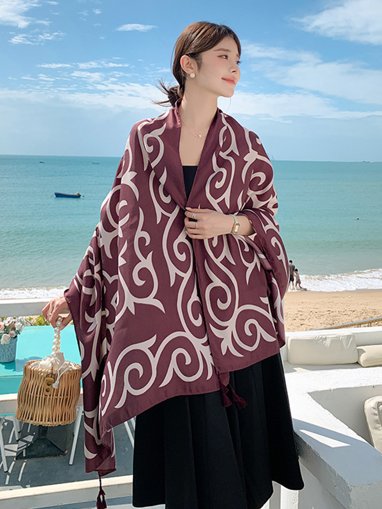 ผ้าโสร่งชายหาดพิมพ์ลาย syal Su - Sarong Pareo Wrap บทวิจารณ์และราคา